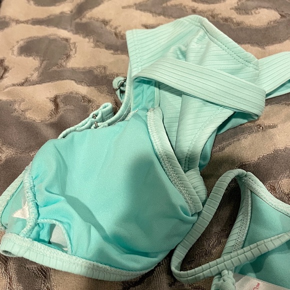 Xhilaration women’s 3 pieces swim separates seafoam green tops XS - bottoms M - Picture 6 of 6